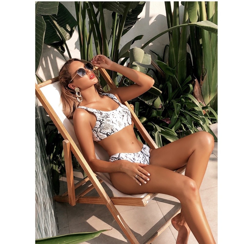 Reptile Print 2 Piece Swimsuit - Picture 3 of 7